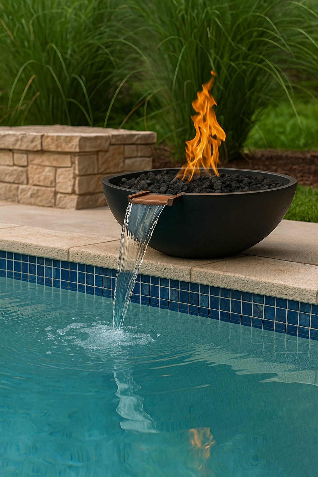 SEDONA — Round Fire & Water Bowl (27"/33")