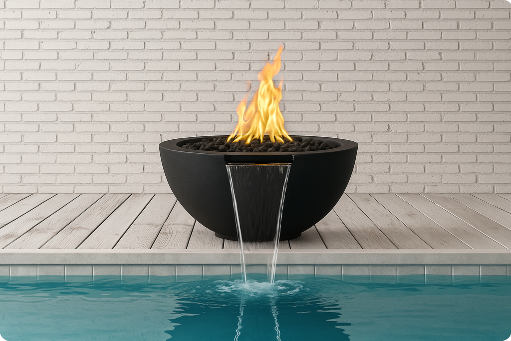 SORRENTO —Deep Round Fire & Water Bowl (33")