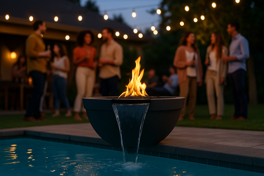 SORRENTO —Deep Round Fire & Water Bowl (33")