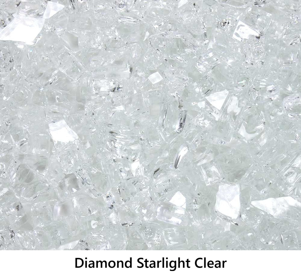 1/4" Tempered Fire Glass Diamond Starlight Clear