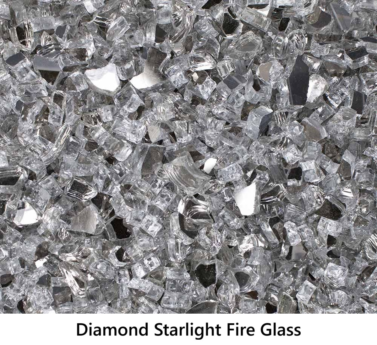 1/2" Tempered Fire Glass Diamond Starlight Reflective