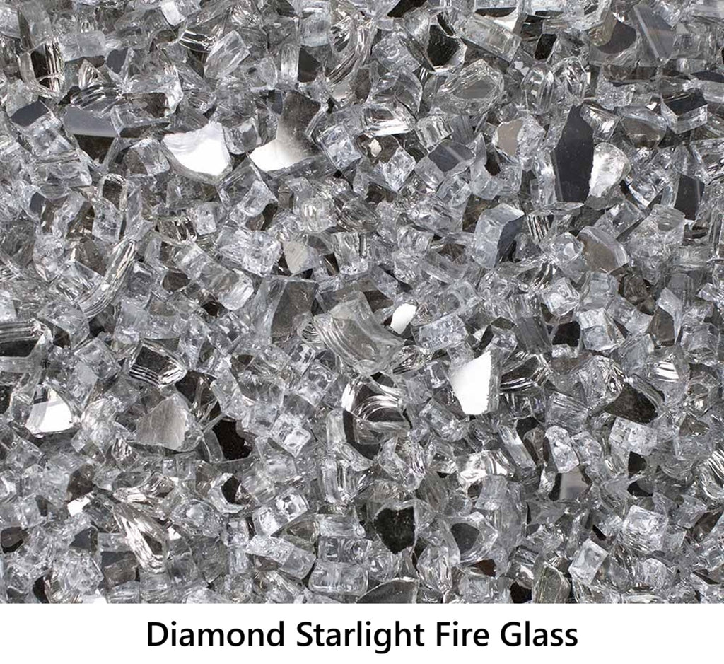 1/4" Tempered Fire Glass Diamond Starlight Reflective