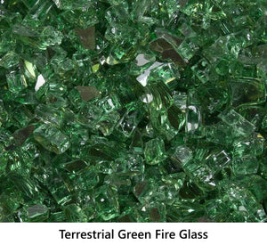Bulk Fire Glass Terrestrial Green Clear
