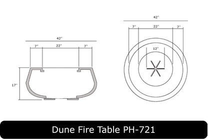 Prism Hardscapes - Quick Ship - Dune Concrete 42" Fire Table