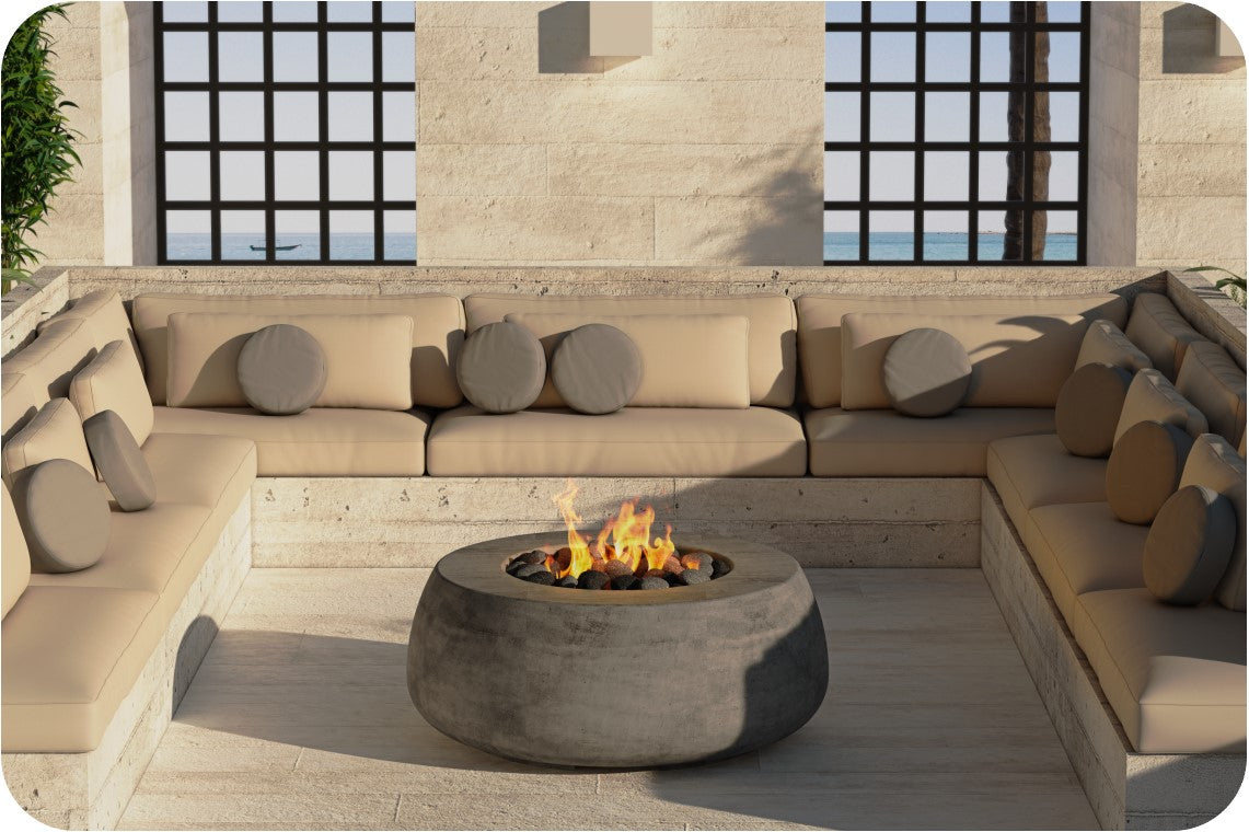 Prism Hardscapes - Quick Ship - Dune Concrete 42" Fire Table