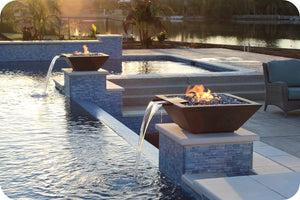 Prism Hardscapes - Lombard Pedestal Concrete Fire & Water Bowl
