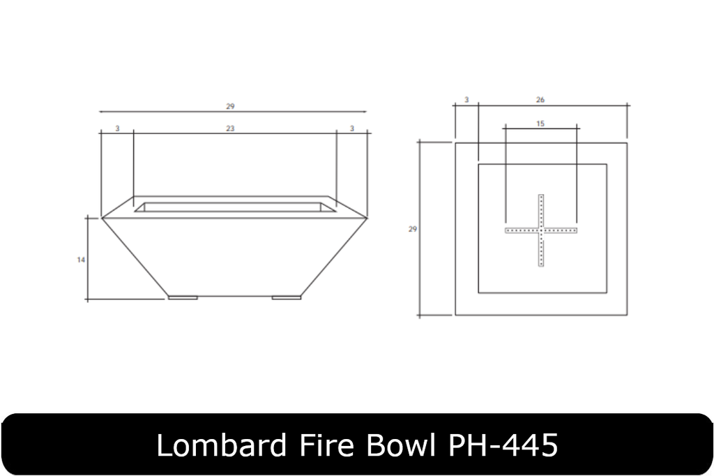 Lombard 29 — Pedestal Concrete Fire Bowl (29")