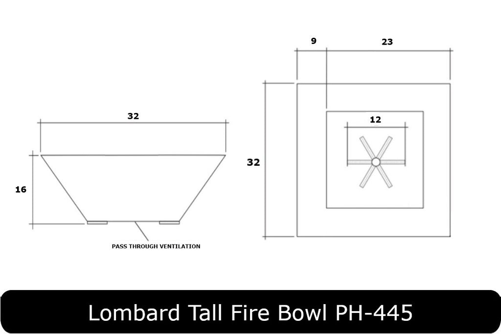 Prism Hardscapes - Lombard Tall 32" Concrete Fire Bowl