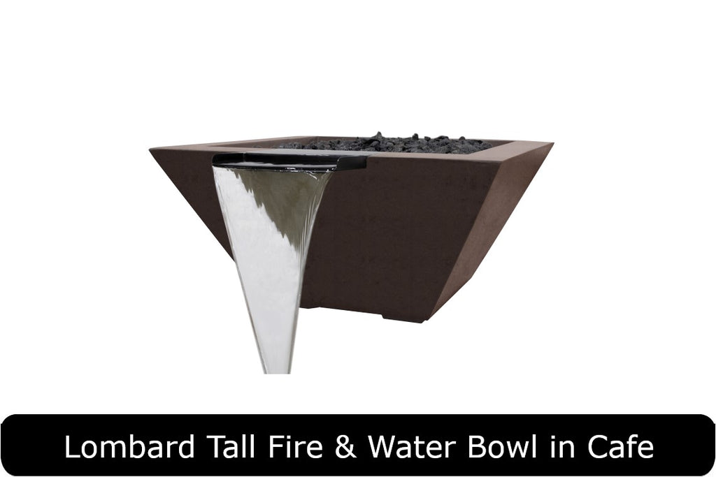 LOMBARD TALL — Square Fire & Water Bowl (32")