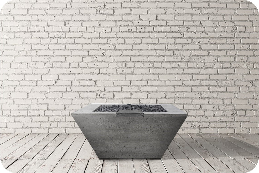 LOMBARD TALL — Square Fire & Water Bowl (32")