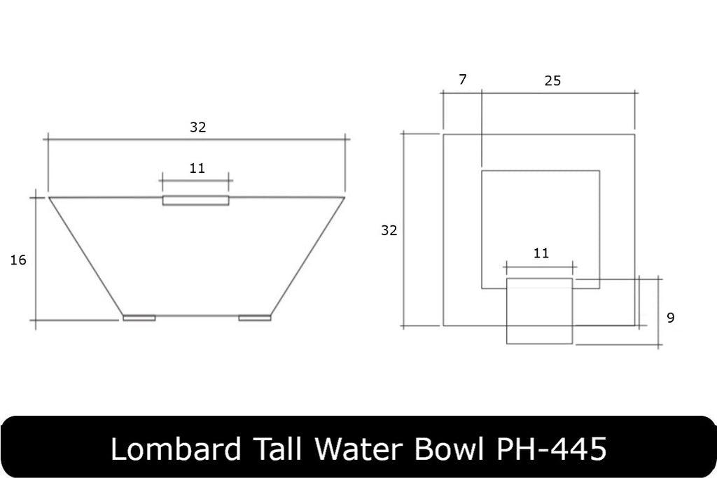 Prism Hardscapes - Lombard Tall Concrete Water Bowl