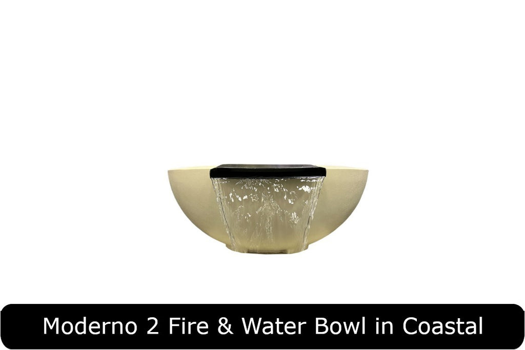 Moderno 2 - Round Concrete Fire & Water Bowl (29")