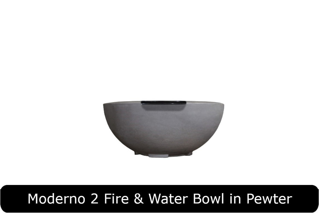 Moderno 2 - Round Concrete Fire & Water Bowl (29")