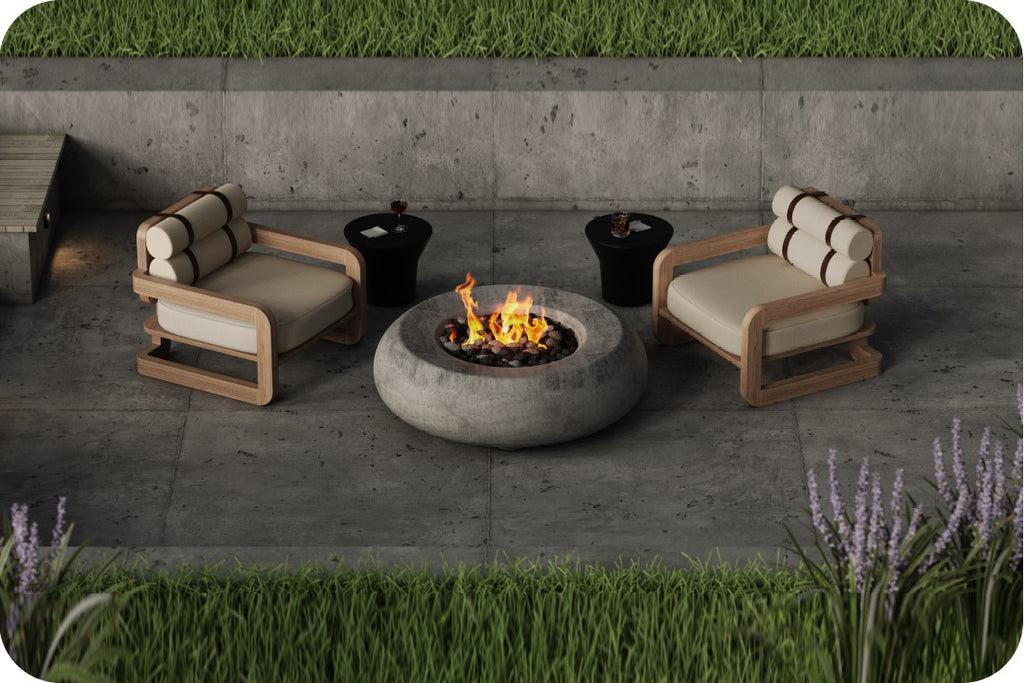 Pietra - Curved Concrete Fire Bowl 48"