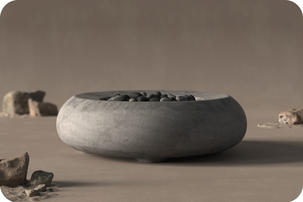 Pietra - Curved Concrete Fire Bowl 48"