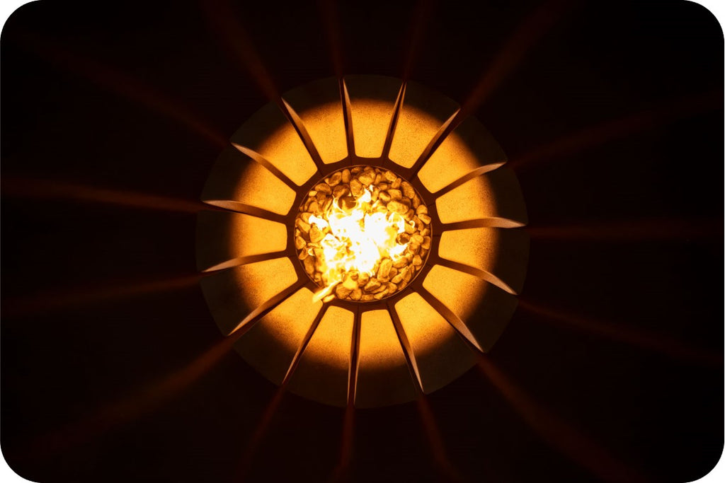 Sunflower — 48" Concrete Fire Bowl with Slotted Base