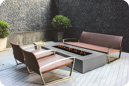 Prism Hardscapes - Tavola 66 Slim Concrete 66" Fire Table