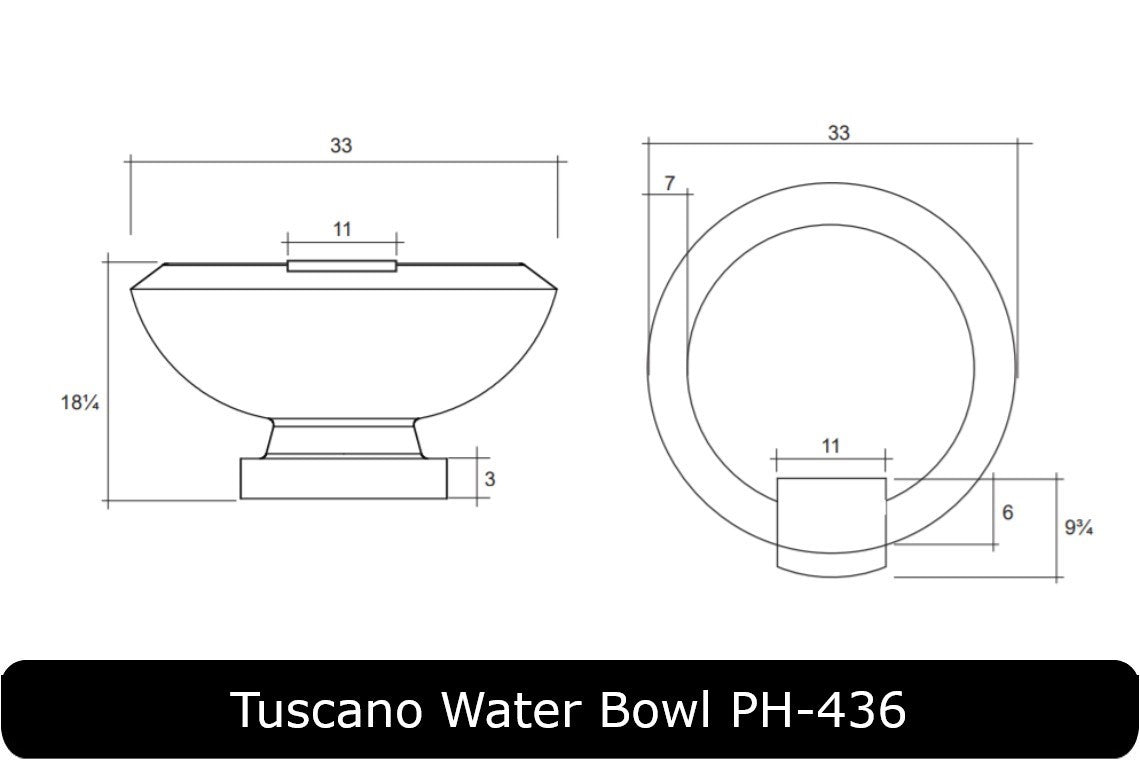 Prism Hardscapes - Toscano Concrete Water Bowl