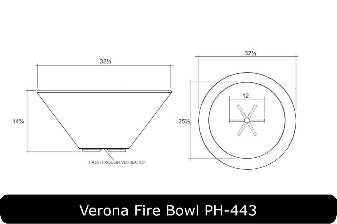 Prism Hardscapes - Verona Concrete 33" Fire Bowl