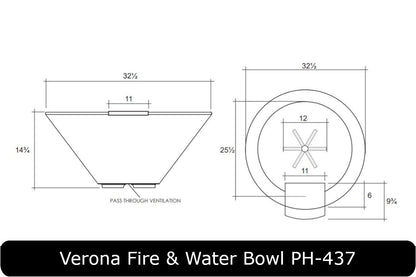 Verona Fire Bowl Dimensions