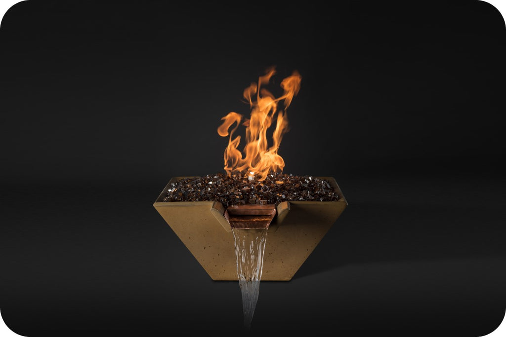 CASCADE – Square Fire & Water Bowl