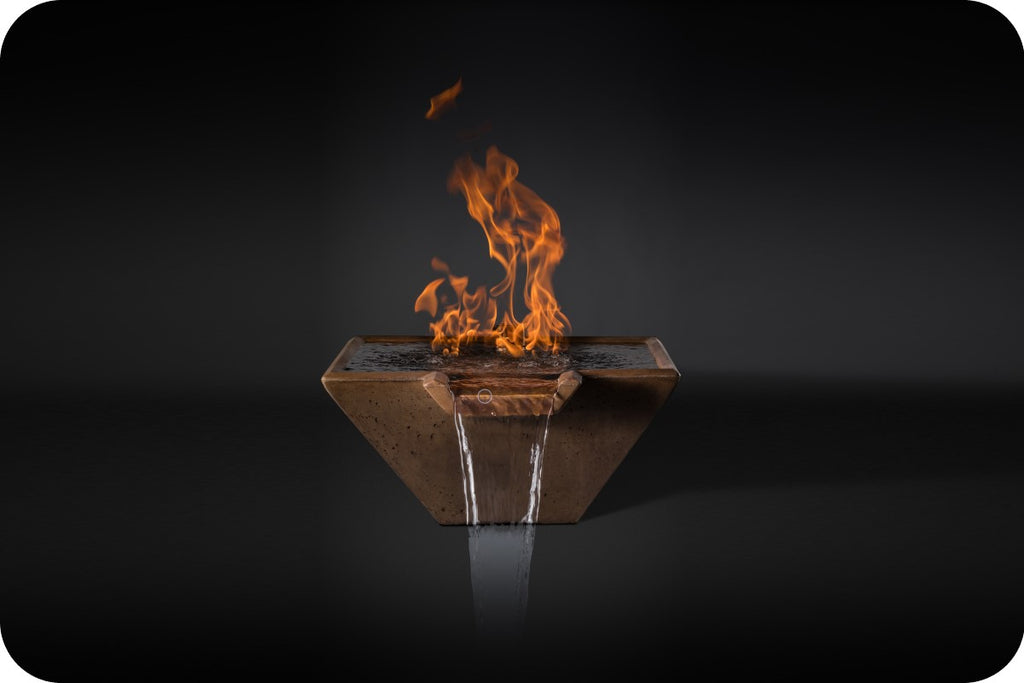 CASCADE – Square Fire & Water Bowl