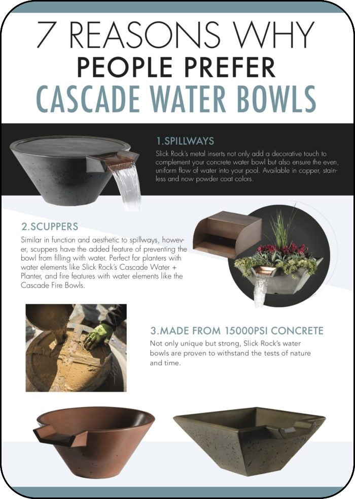 Slick Rock - Cascade Concrete Fire & Water Bowl