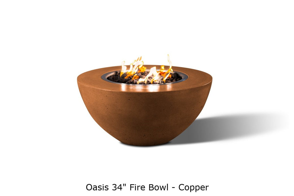 Oasis — 34" Round Concrete Fire Bowl