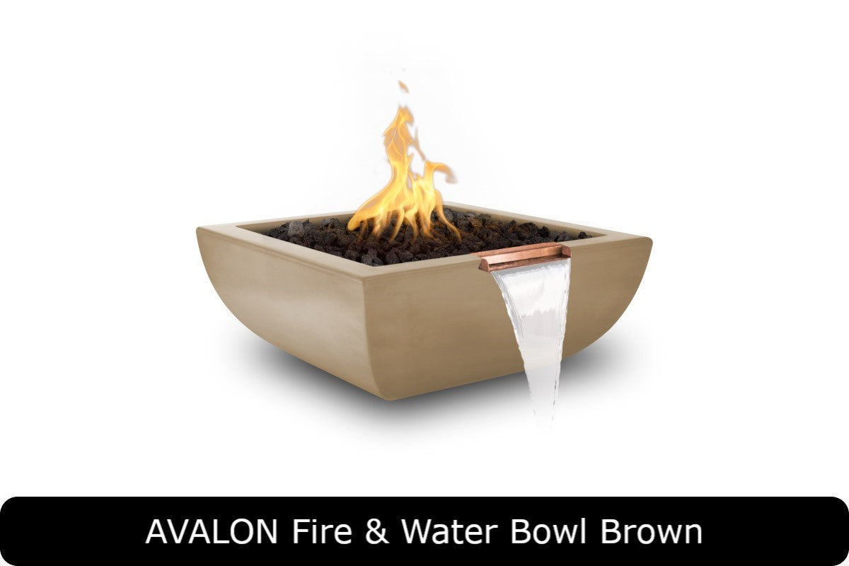 The Outdoor Plus - Avalon Fire & Water Bowl - GFRC Concrete