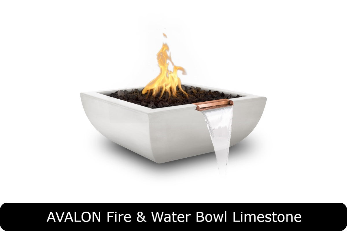 The Outdoor Plus - Avalon Fire & Water Bowl - GFRC Concrete