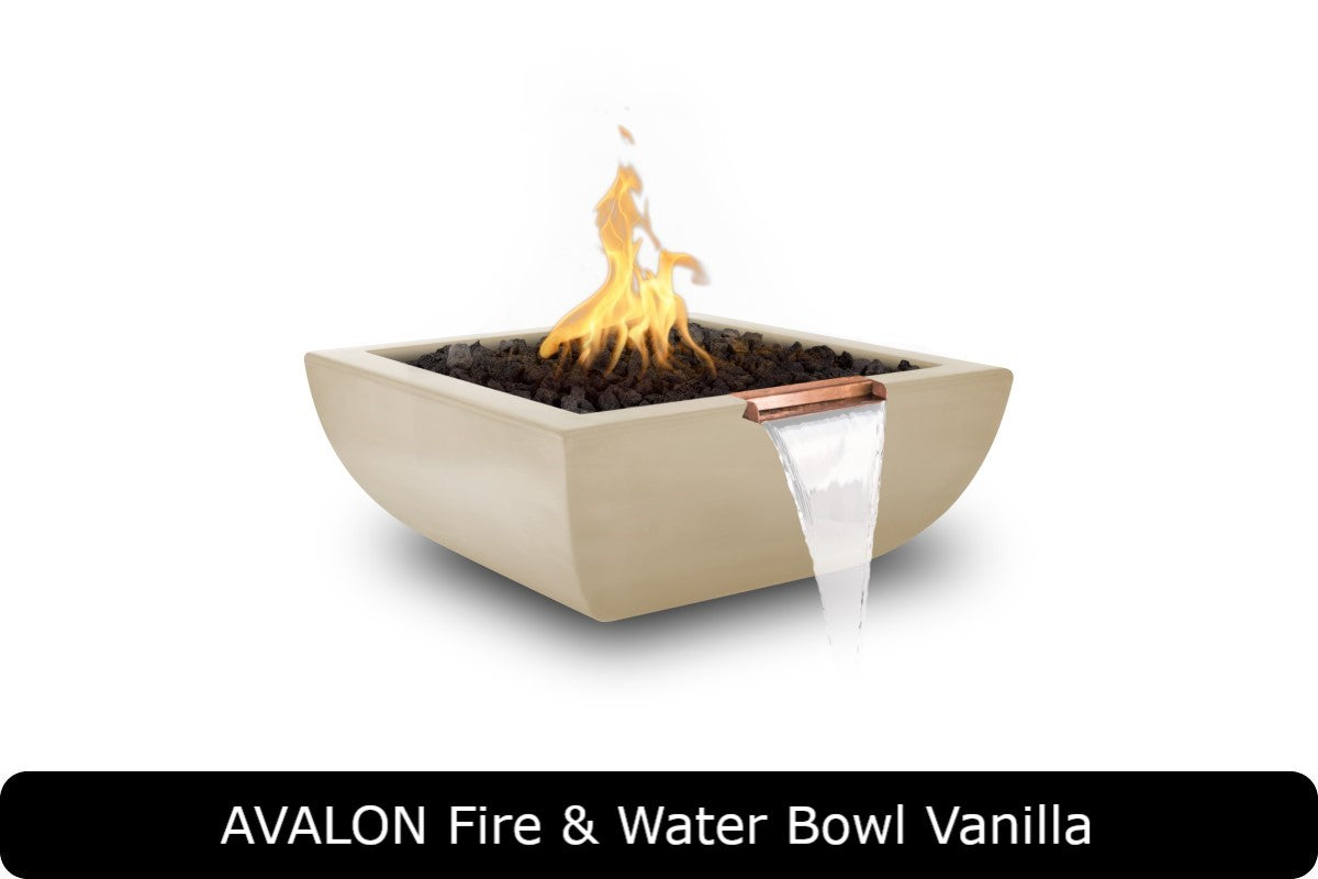 The Outdoor Plus - Avalon Fire & Water Bowl - GFRC Concrete