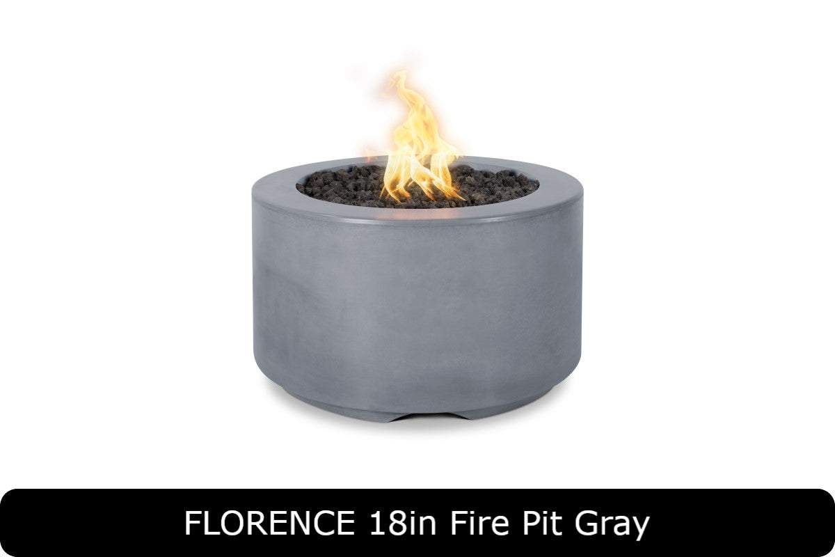 The Outdoor Plus - Florence 18" Tall Fire Pit - GFRC Concrete