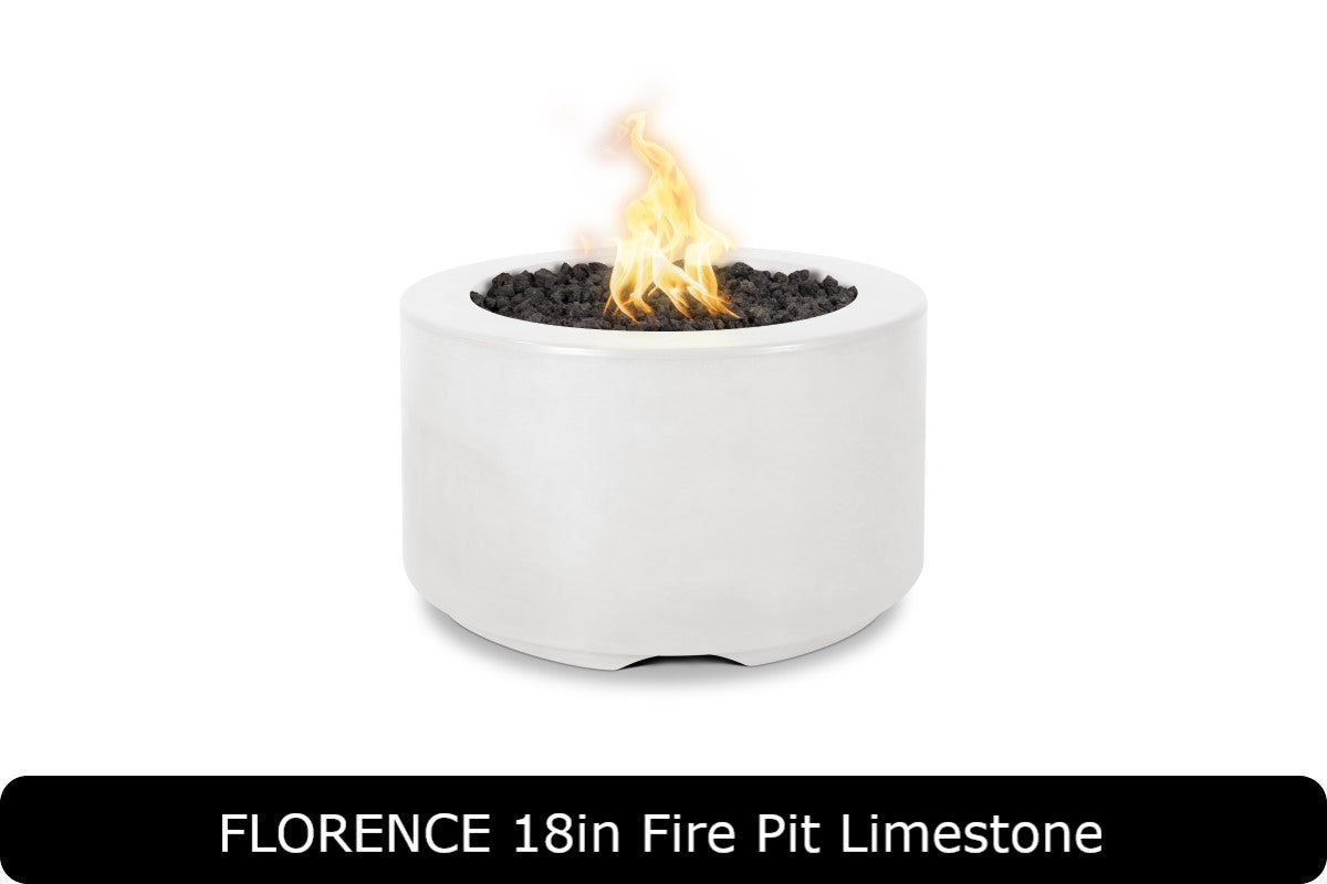 The Outdoor Plus - Florence 18" Tall Fire Pit - GFRC Concrete