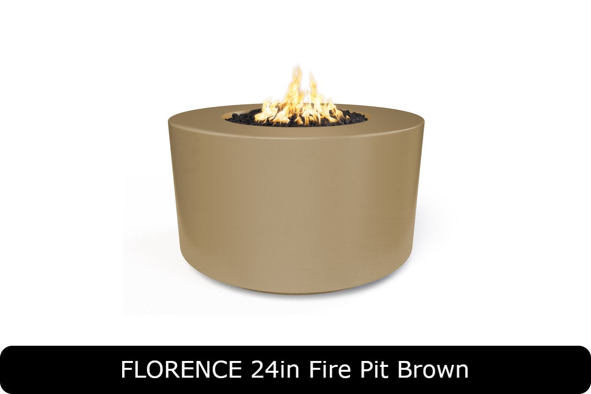 The Outdoor Plus - Florence 24" Tall Fire Pit - GFRC Concrete