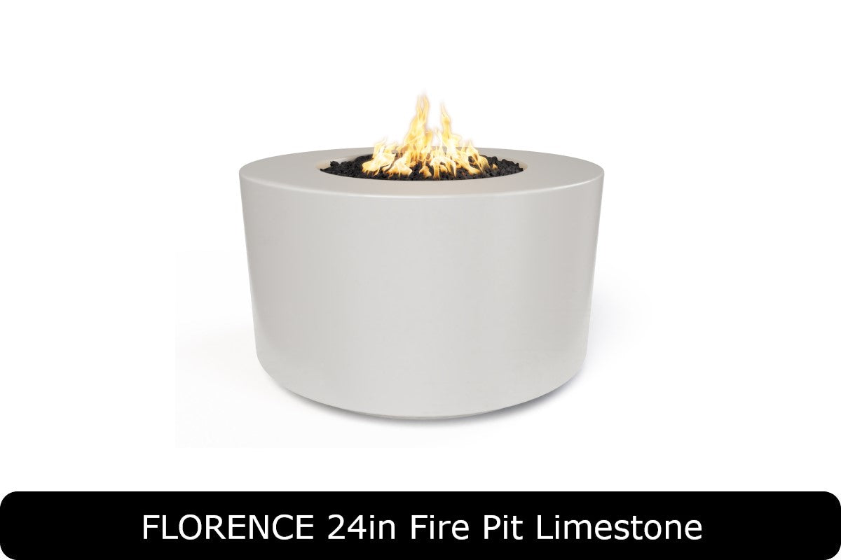 The Outdoor Plus - Florence 24" Tall Fire Pit - GFRC Concrete