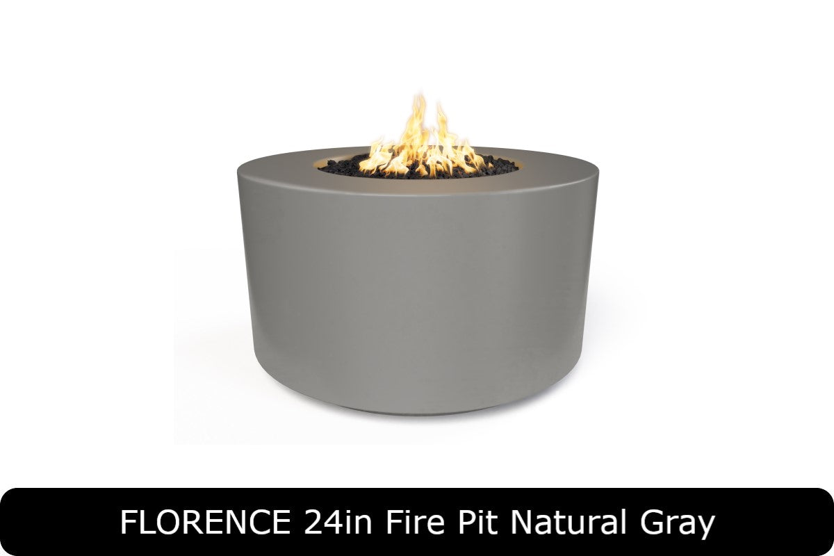 The Outdoor Plus - Florence 24" Tall Fire Pit - GFRC Concrete