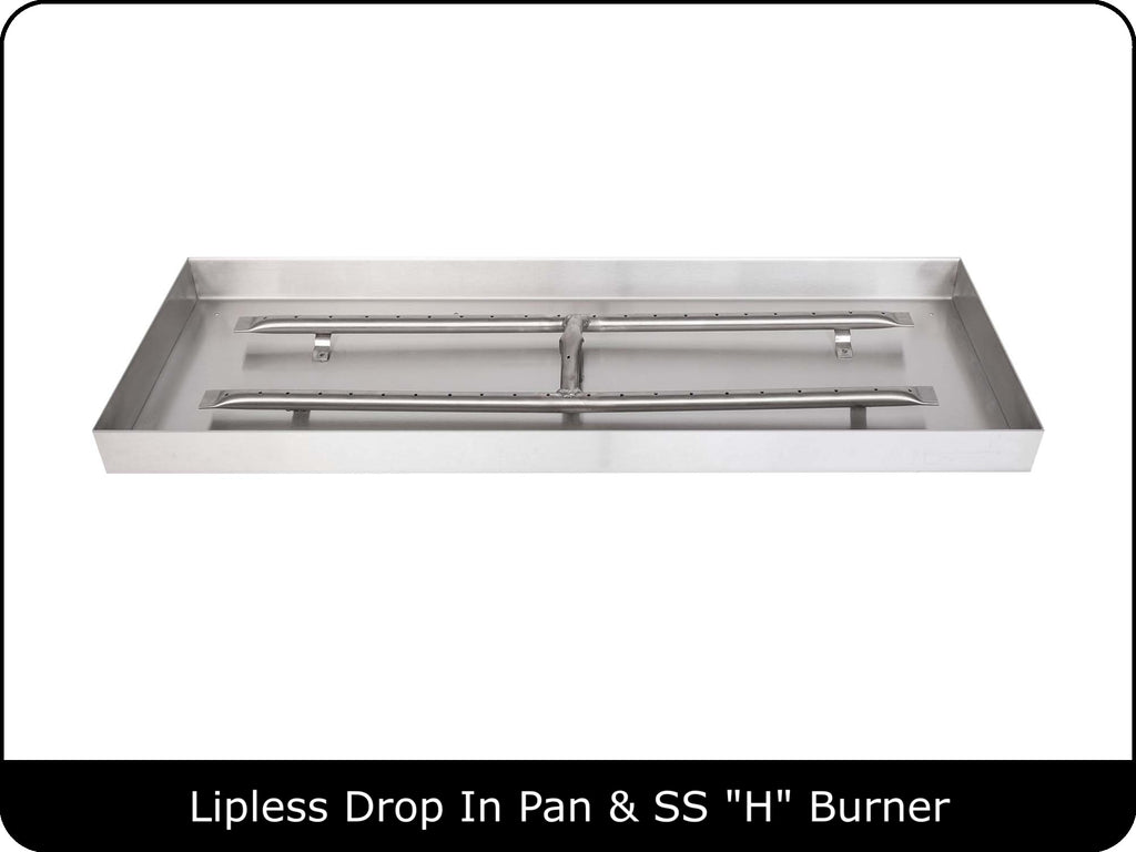 Rectangular Lipless Drop In Pan & Burner Kits