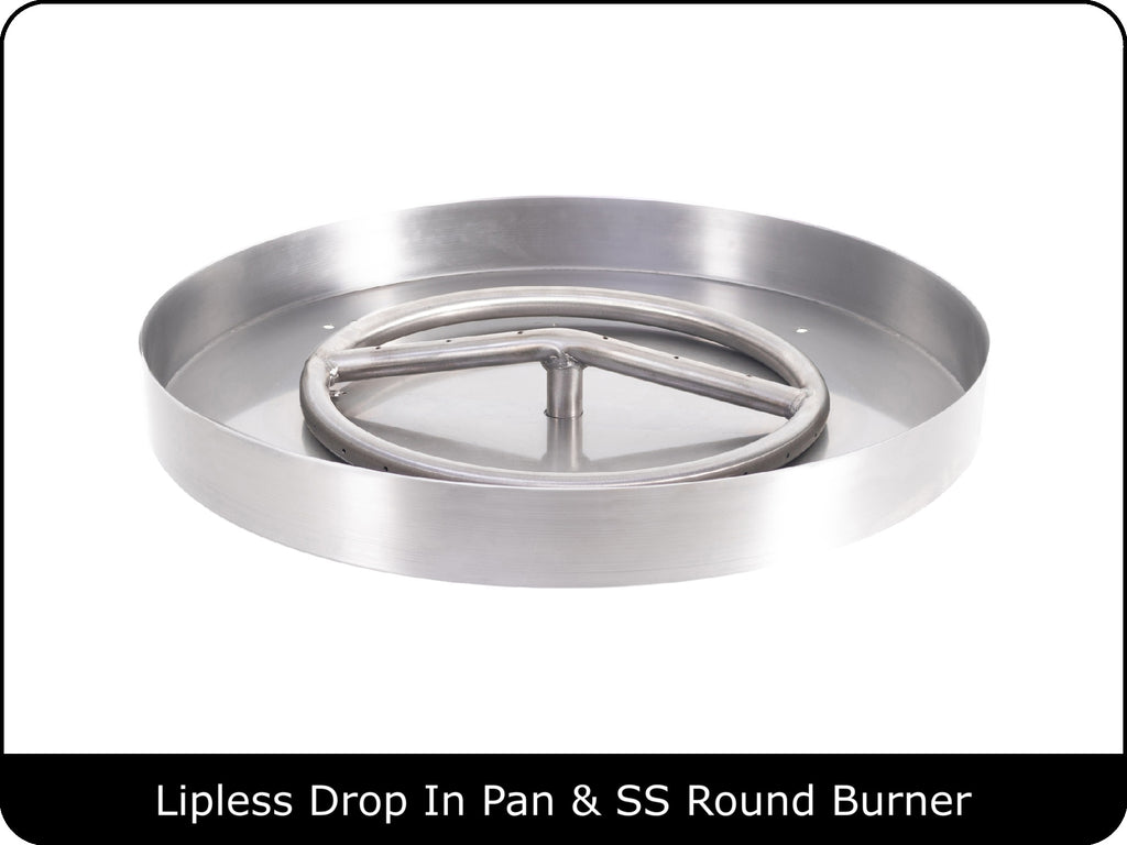 Round Lipless Drop In Pan & Burner Kits