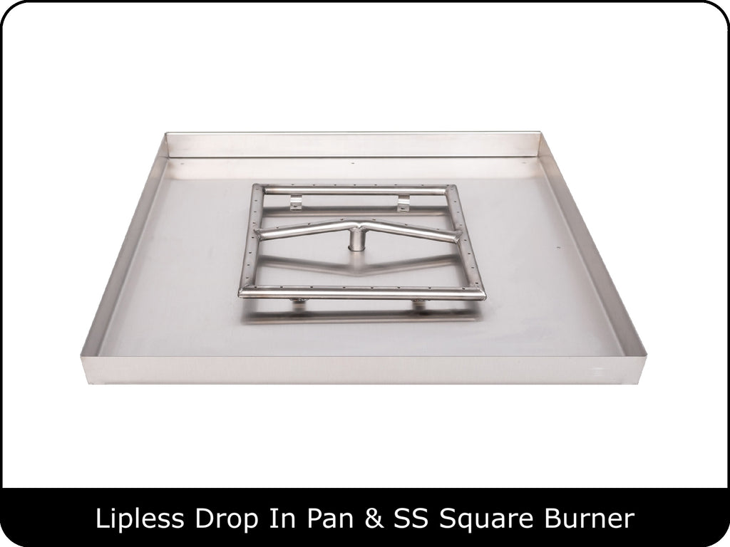 Square Lipless Drop In Pan & Burner Kits