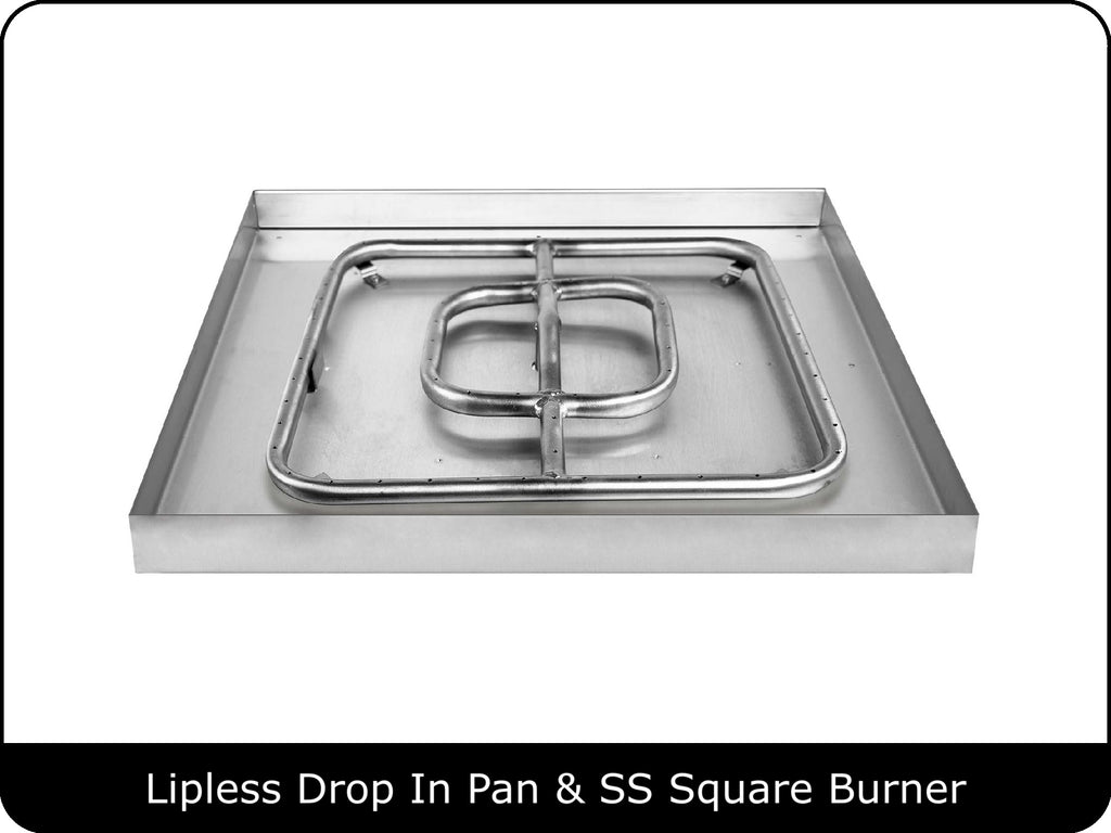 Square Lipless Drop In Pan & Burner Kits