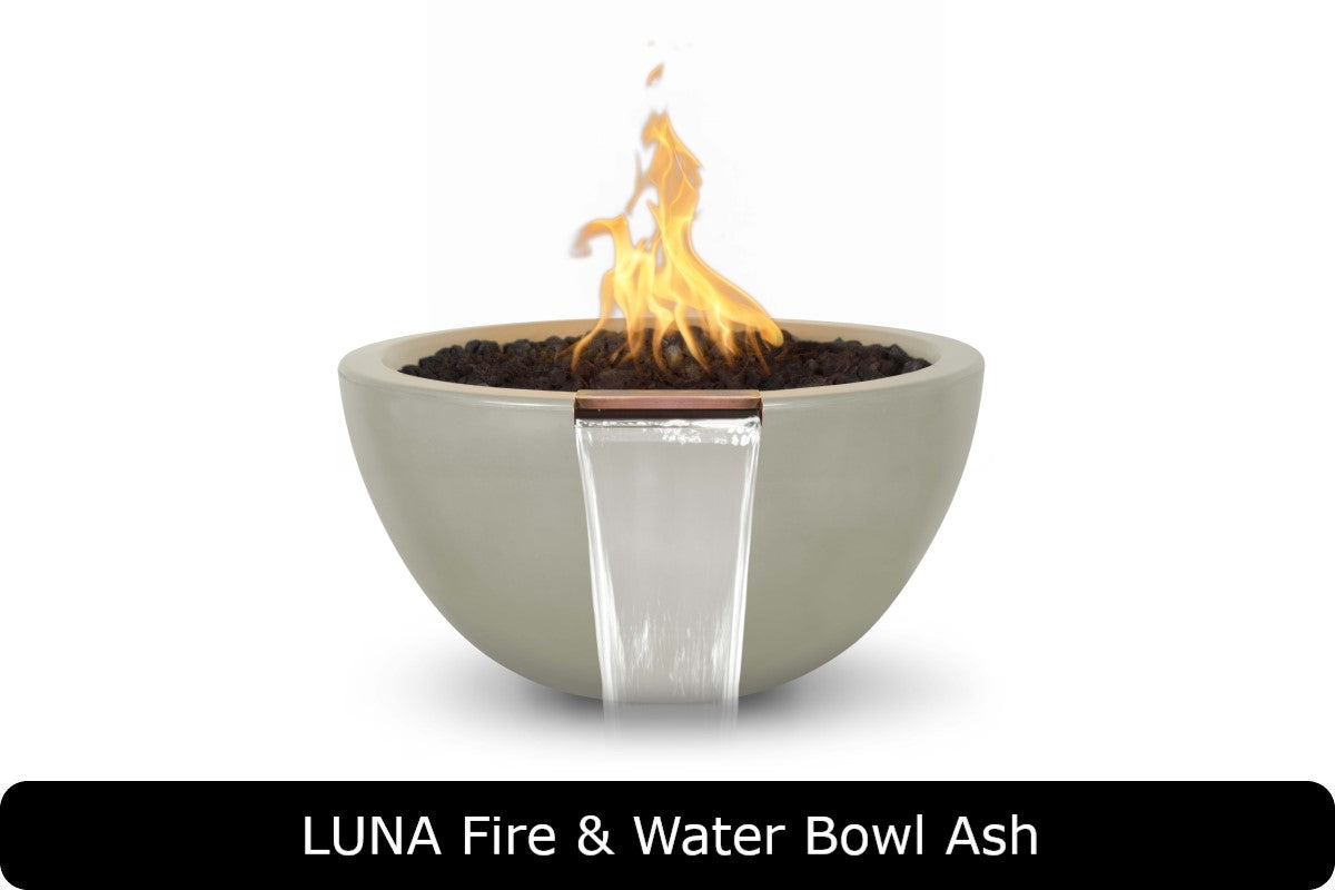 The Outdoor Plus - Luna Fire & Water Bowl - GFRC Concrete