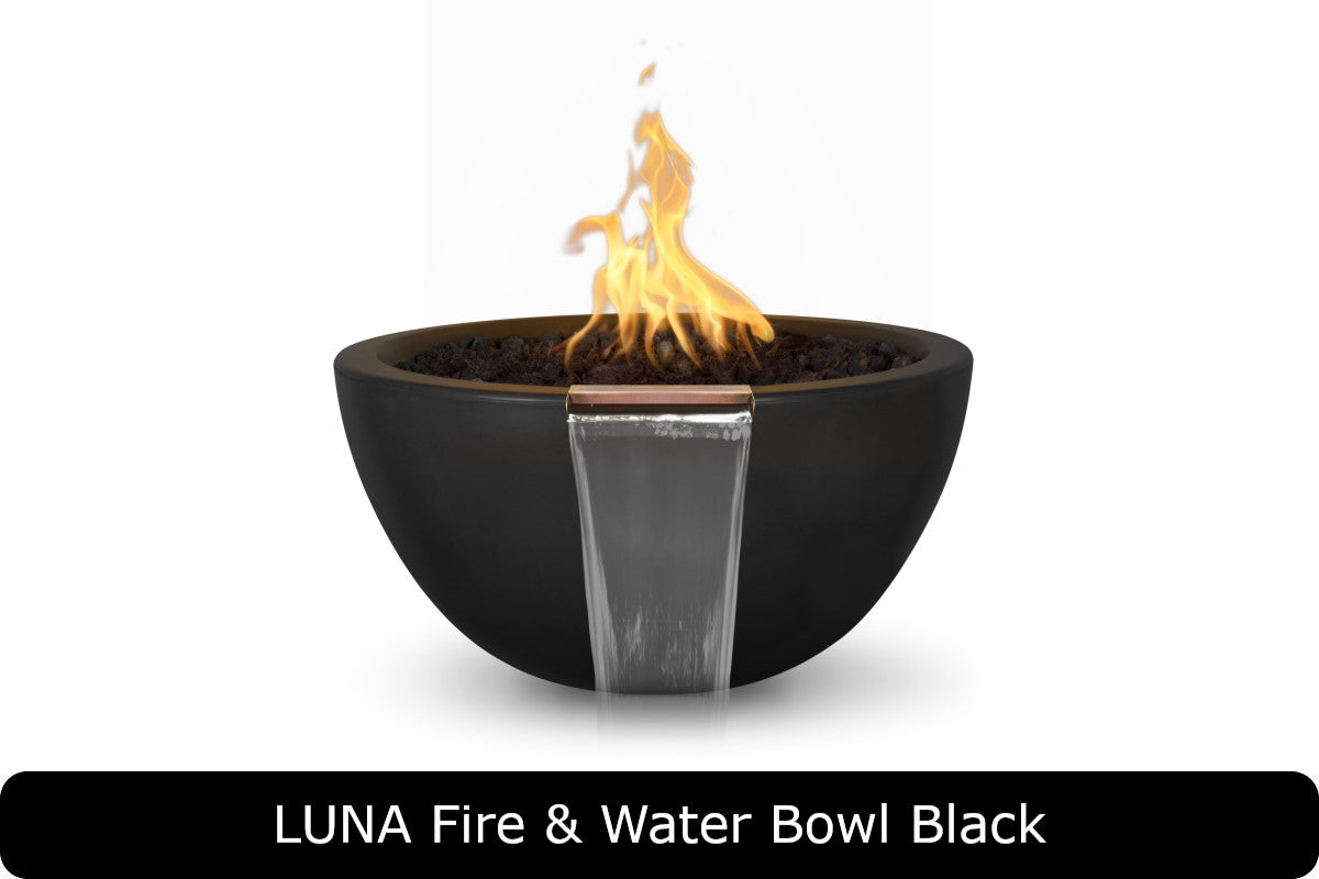 The Outdoor Plus - Luna Fire & Water Bowl - GFRC Concrete