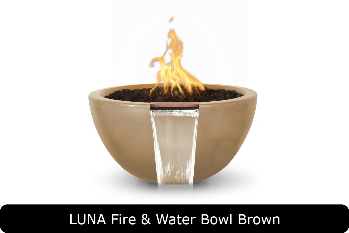 The Outdoor Plus - Luna Fire & Water Bowl - GFRC Concrete