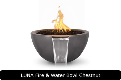 The Outdoor Plus - Luna Fire & Water Bowl - GFRC Concrete