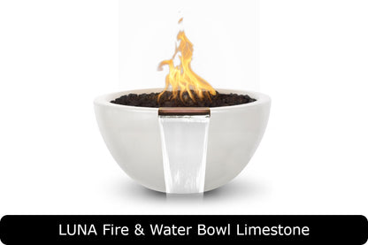 The Outdoor Plus - Luna Fire & Water Bowl - GFRC Concrete