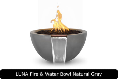 The Outdoor Plus - Luna Fire & Water Bowl - GFRC Concrete