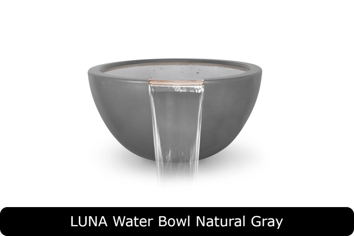 The Outdoor Plus - Luna Water Bowl - GFRC Concrete