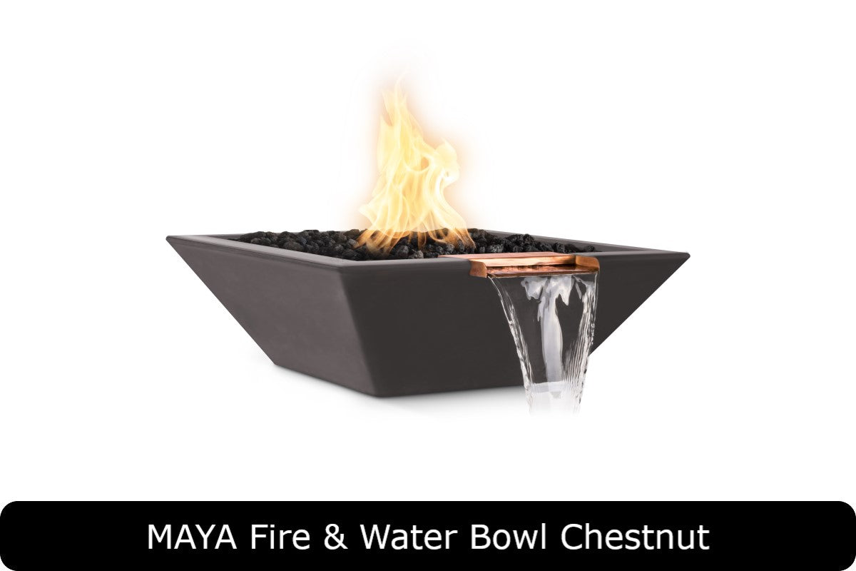 The Outdoor Plus - Maya Fire & Water Bowl - GFRC Concrete