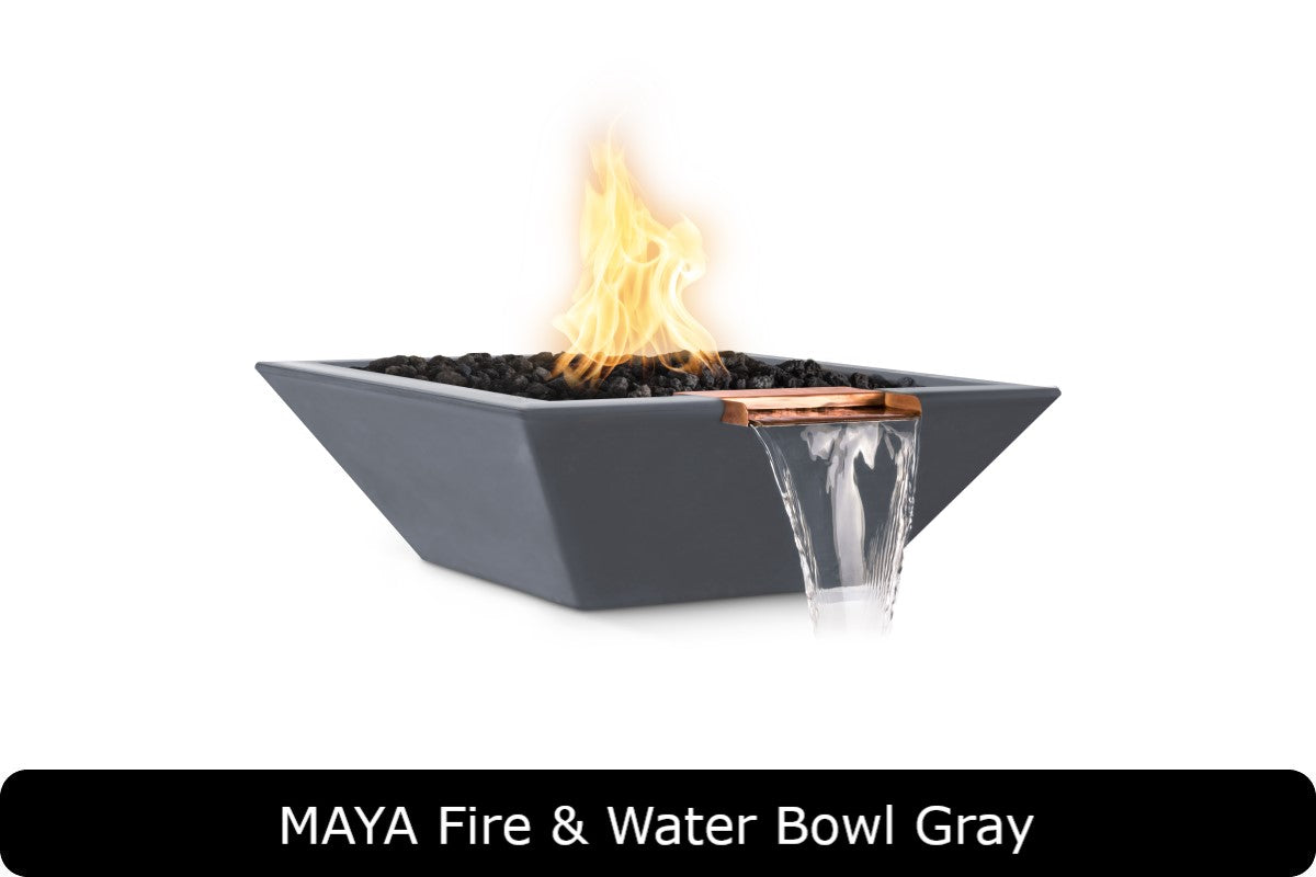 The Outdoor Plus - Maya Fire & Water Bowl - GFRC Concrete