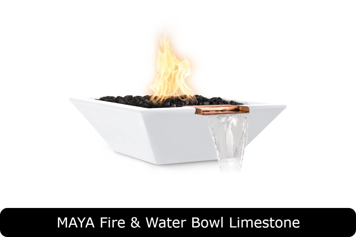 The Outdoor Plus - Maya Fire & Water Bowl - GFRC Concrete